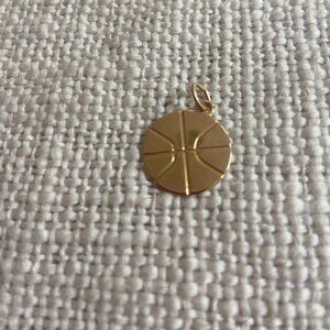 Basketball Charm.  14K Gold